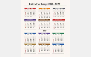 Calendrier bridge 2026-2027