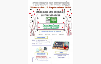 Tournoi de rentrée du 13 septembre