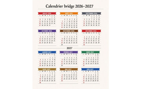 Calendrier bridge 2026-2027